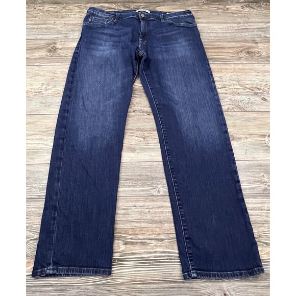 Mavi Zach Straight Leg Blue Jeans Mens Size 39x31 Stretch Medium Wash - Picture 1 of 13